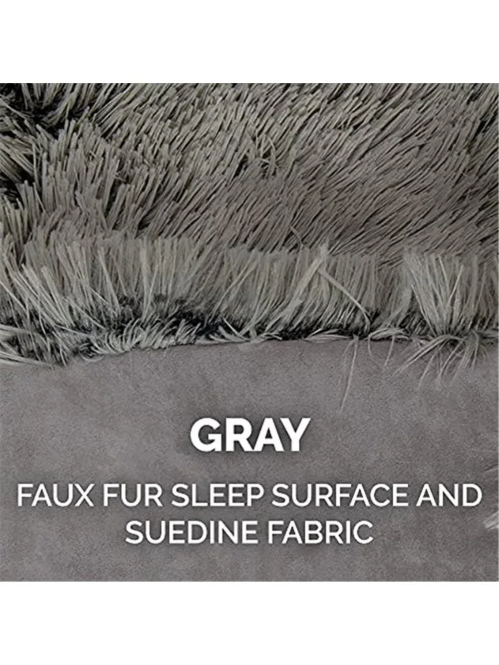 Self Warming Cat Dog Bed Thermal Pet Cuddler Plush Fur Mat Small Gray Washable